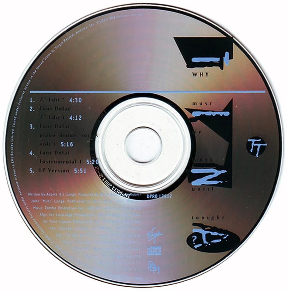 TINA TURNER CD Why Must We Wait Until Tonight ? 5 TRACK USA Promo 1993 UNPLAYED - Изображение 3 из 4