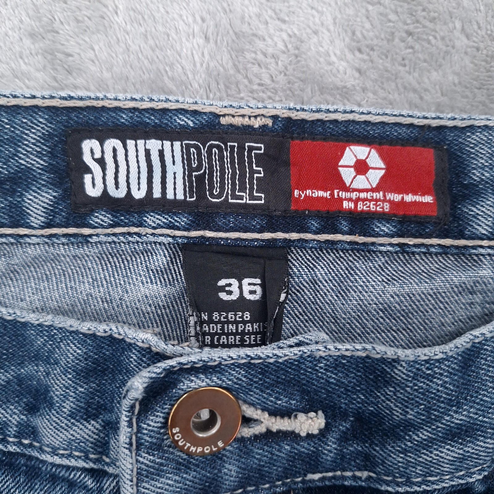 Vtg Southpole Red Tab Shorts Mens 36 Baggy Denim Jean Jorts