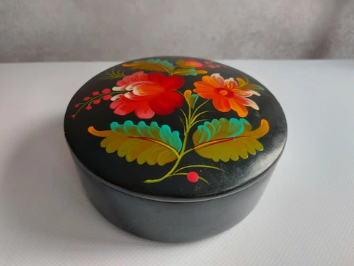 Box boxing jewelry box  for trinkets decoratioSoviet vintage glossy wood varnish