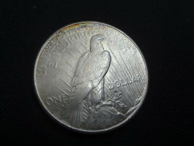 1924-P Peace Silver Dollar $1 US Mint VF+ Coin 90% Bullion Rainbow