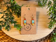Space Rocket Earrings - Space Dangle Earrings - Gold Hook - Handmade