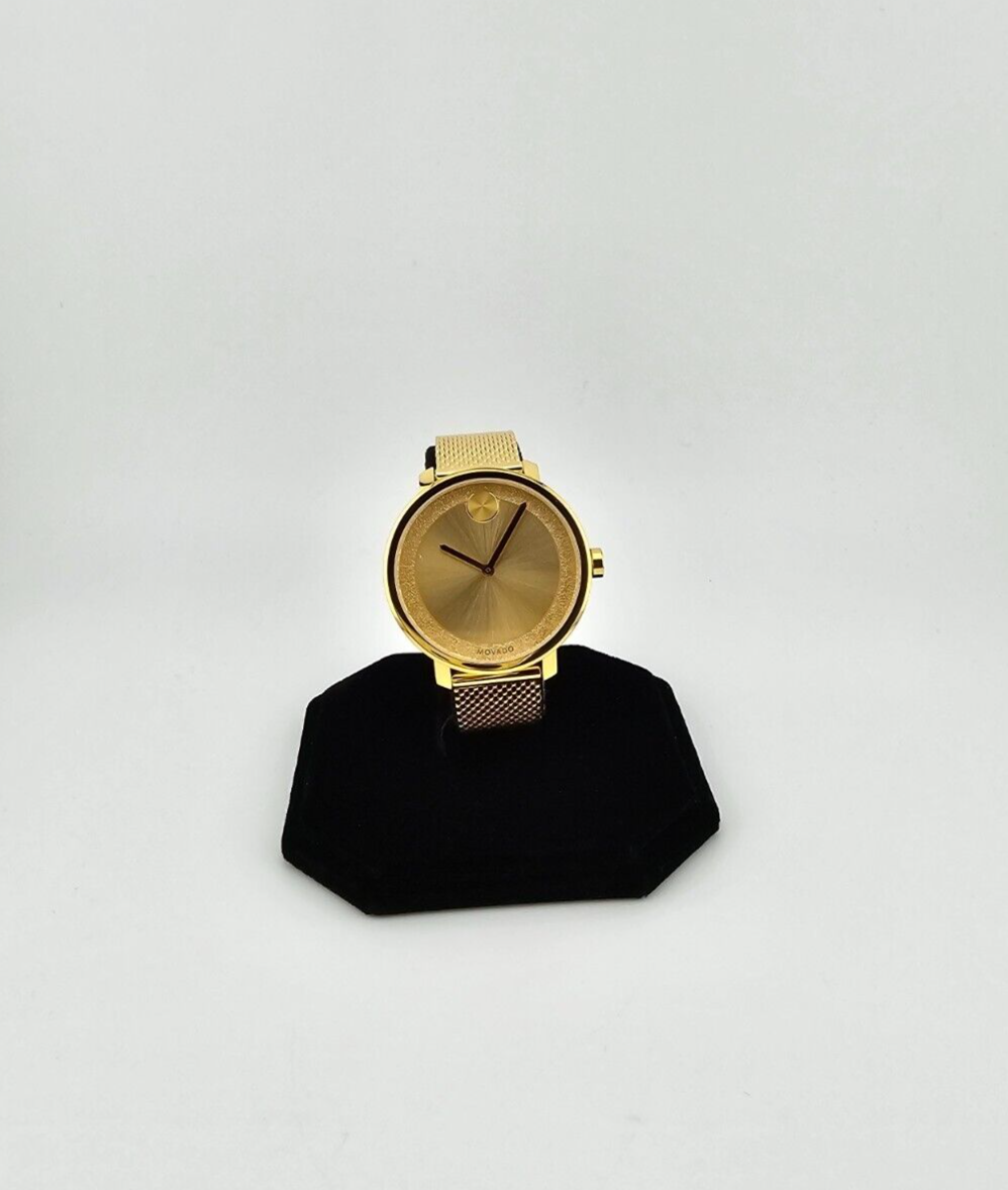 Movado Bold Gold-Tone Swiss Womens Watch 3600580 Stainless Steel