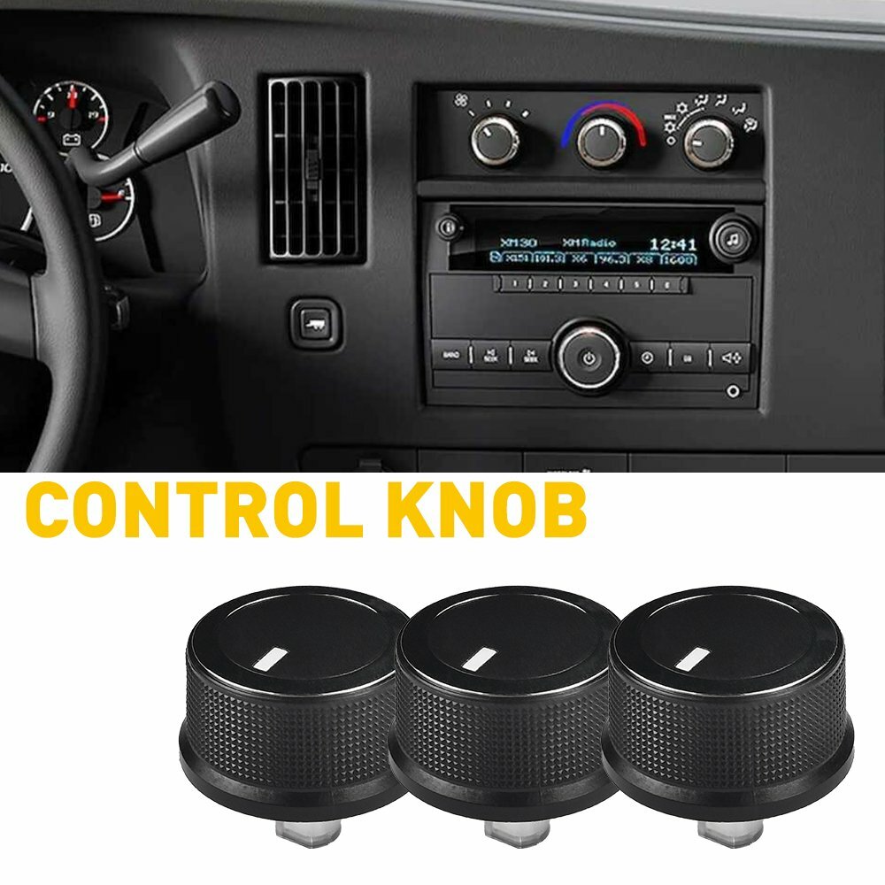 【283】コンソールベース【ロワイヤル】 3x Fits for 08-21 Chevrolet Express 2500 3500 Control Knob Heater