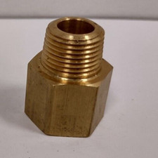 Brass Straight Adapter 3/8" BSPP Female x 3/8" NPT Male