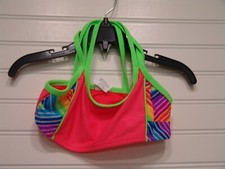 OP Girls Multi Color Swim Bikini Top Size XS 4-5 NWT