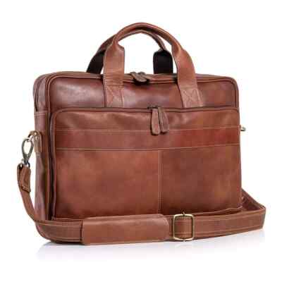 Herren-Aktentasche aus echtem Laptopleder Reise & Büro Kuriertasche aus Leder