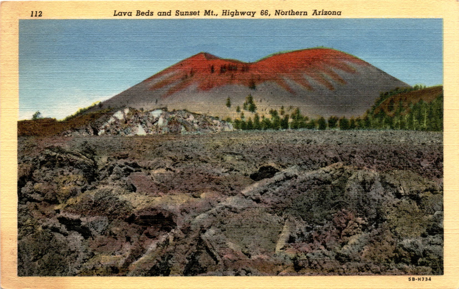 Lava Beds, Sunset Mt., Highway 66, Northern Arizona, Ice Caves, Tucson Postcard