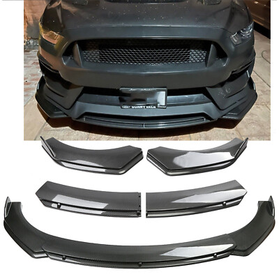 For Dodge Ram 1500 Front Bumper Splitter Spoiler Body Kits Carbon Fiber Style