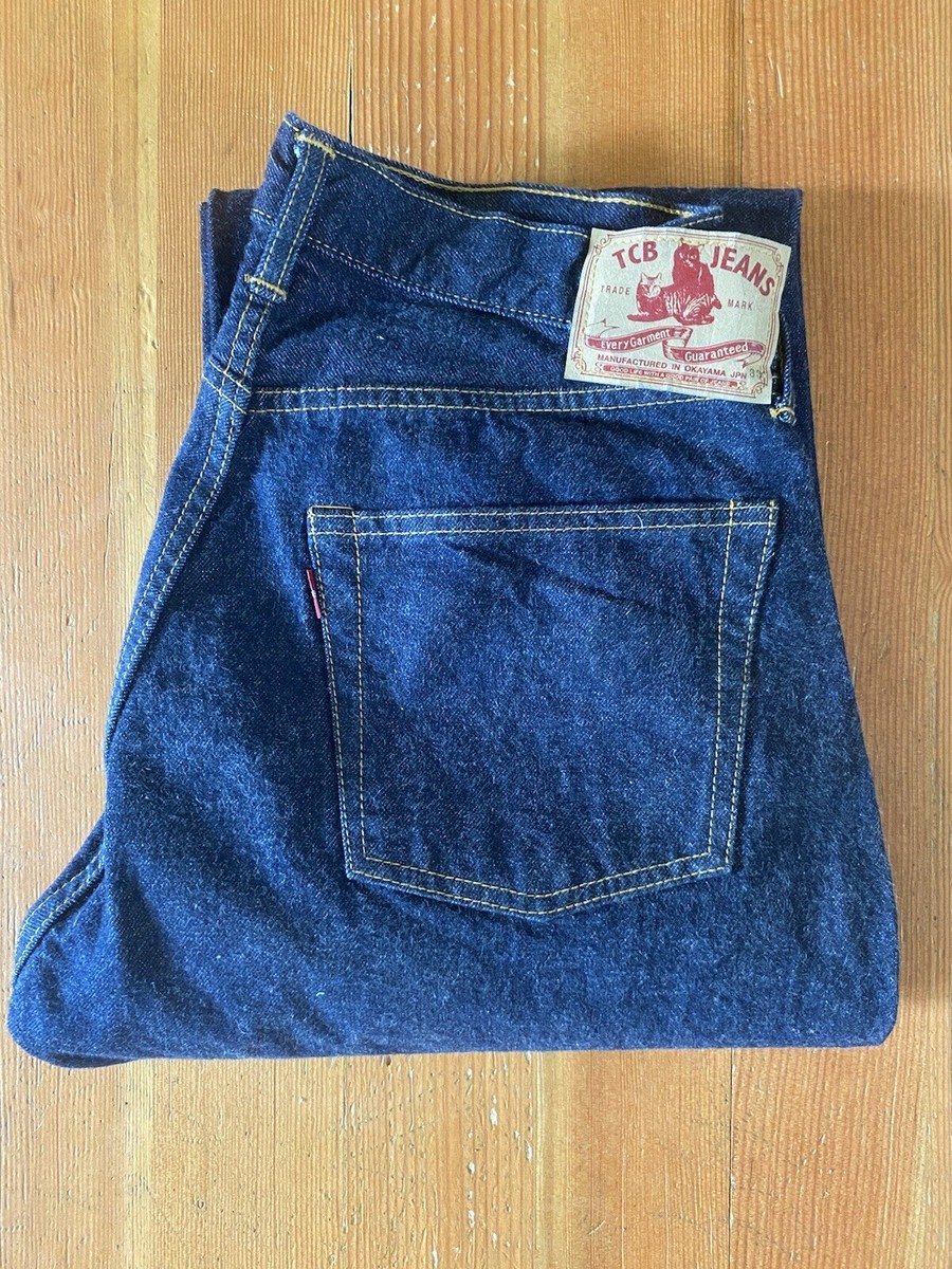 TCB Jeans 60's Jeans Selvedge Japanese Denim 33x34 Tapered TCB Jeans 60's Jeans Selvedge Japanese Denim 33x34 Tapered