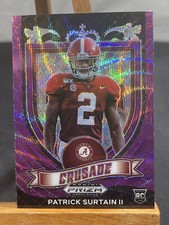 Patrick Surtain II 2021 Panini Prizm Draft Picks Crusade Purple Wave Rookie Card