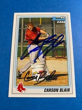 CARSON BLAIR 2010 BOWMAN PROSPECTS AUTO IP SIGNED BOSTON RED SOX OAKLAND A'S RC