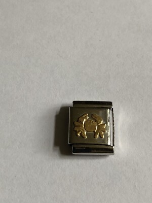 Nomination Big  Sternzeichen Krebs, Stahl/ 750/000 Gold
