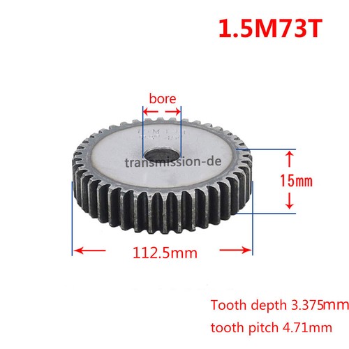 1/1.5 Mod 12-150 dientes engranaje frontal C45 engranaje de acero espesor 1M-10 mm 1.5M-15 mm - Imagen 160 de 180
