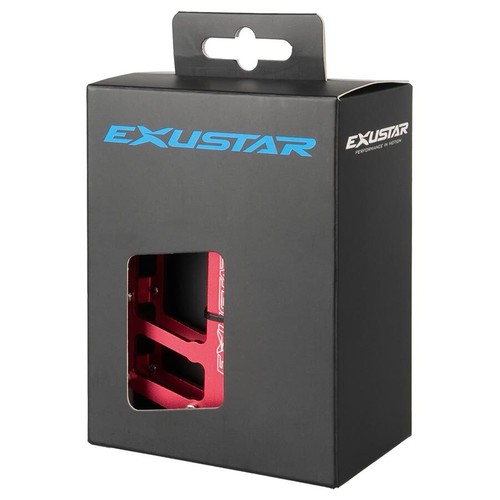 Exustar, E-PB525, Platform Pedals, Body: Aluminum, Spindle: Cr-Mo, 9/16'', Red - Picture 2 of 2