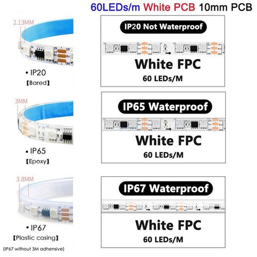 12V WS2811 RGB LED light strip Dream Full color 30led 60LEDs/m Flexible Led Tape - Picture 10 of 11