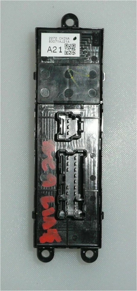 Interruptor maestro de ventana eléctrica Subaru Legacy 2013 2014 negro OEM PN: 83071AJ21A  Foto 4 de 4