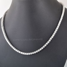 Glittering 3mm Diamonds Tennis Necklace- Great Sparkle  No Tariff.