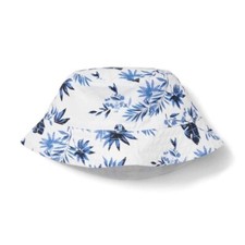 NWT JANIE AND JACK BLUE FLORAL TROPICAL POLLY BUCKET HAT 4t-5t
