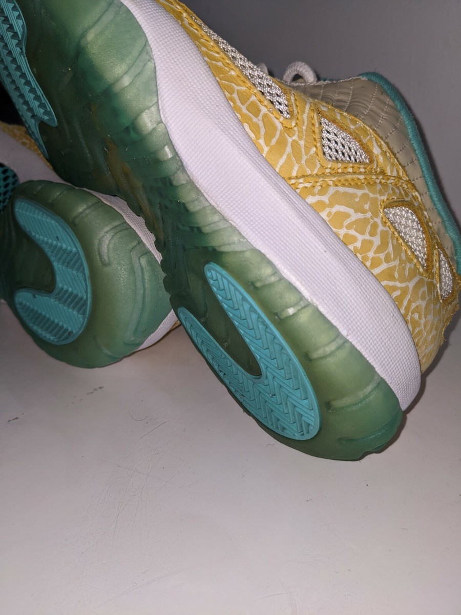 Nike Air Jordan 11 XI Retro Low Azure Maize Teal US 11 Sneakers