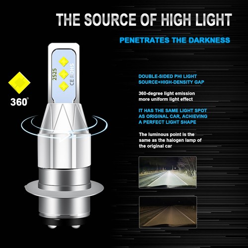 For Suzuki King Quad 700 2005 2006 2007 -2x 6000K White LED Headlights Bulbs Kit - Bild 4 von 10