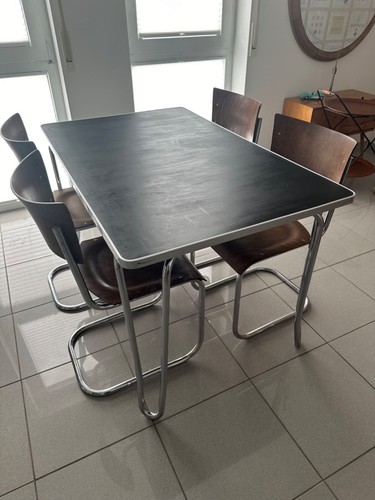 MAUSER WERKE Rechteck TISCH Schlaufentisch STAHLROHR BAUHAUS MODERNE 50er 60er - Bild 11 von 17