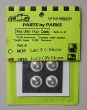 DOG DISH HUB CAPS MOPAR 60s 1:24 1:25 PART BY PARKS CAR MODEL ACCESSORY 6020