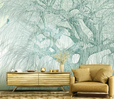3D Tree Branches ZHUA11152 Wallpaper Wall Murals Removable Self-adhesive Amy