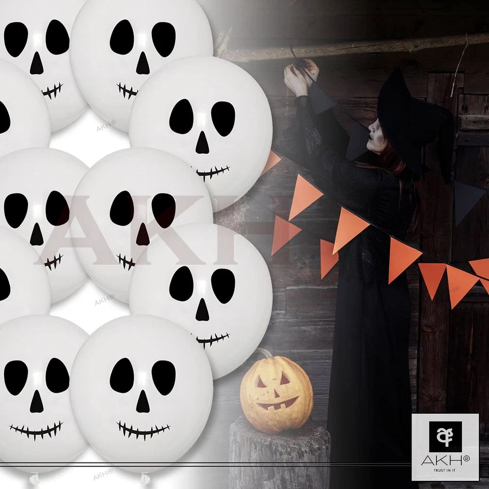 ВОЗДУШНЫЕ ШАРЫ НА ХЭЛЛОУИН Череп ТРЮК УГОЩЕНИЕ ПАУТИНА Украшения ВЕЧЕРИНКИ ЖУТКИЕ - Изображение 4 из 4