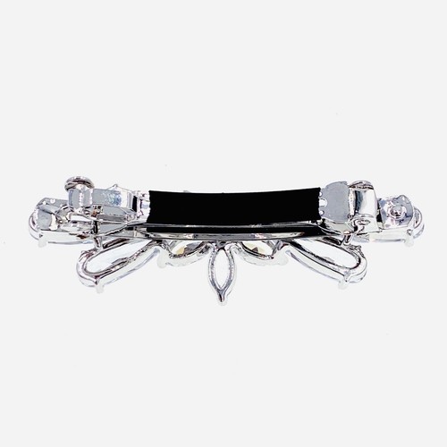BLUMENSPANGE Haarspange Haarnadel aus Swarovski Kristall dunkelblau M31 - Bild 3 von 4