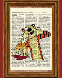 Calvin And Hobbes Dictionary Art Print Book Page Picture Poster Image Is Loading Calvin And Hobbes Dictionary Art Print Book Page