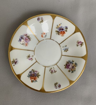 Antike Porzellan Teller Untertasse; CT Tielsch Altwasser Schlesien; 1945-48;