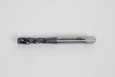 Haas 1/4''-28 UNF HSS-E Spiral Flute Tap 0.255'' Shank x 0.354''Thread Length 2.5XD