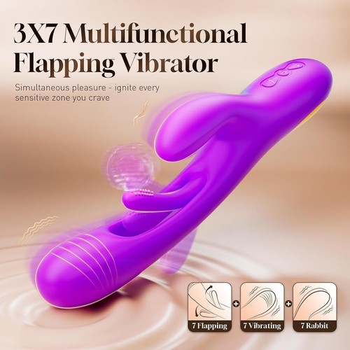 3in1-Massager-Flapping-Mapping-Rechargeable-Handheld Massager-Vibrator-for-Women - Picture 12 of 18