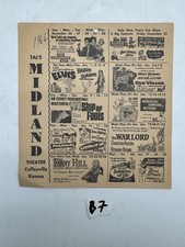 Tal's Midland Theatre Calendar Coffeyville Kansas Movie Poster 1966