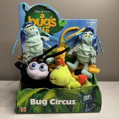 DISNEY PIXAR A BUG'S LIFE BUG CIRCUS PLUSH SET MATTEL 1998 - IN ORIGINAL BOX