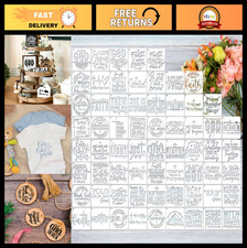 65 Pcs Bible Verse Stencils for Wood Canvas - Reusable Christian Quotes for Cr