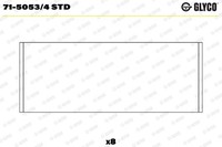 Pleuellager Glyco 71 5053 4 STD FÜR CitroËN DS Passend FÜR Fiat Lancia Opel