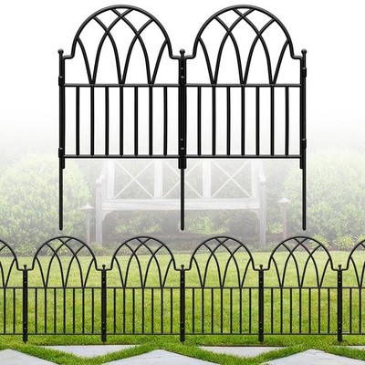 Garden Fence 24 in(H) x 10.56ft(L) Arched Metal Fence Panel No Dig Fence