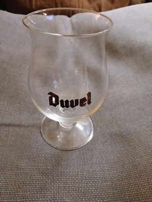 Duvel Large Tulip Beer Glass with Gold Duvel Logo