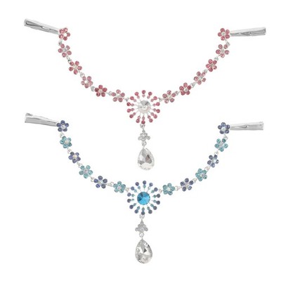  2 Pcs Rhinestone Tassel Headband Wedding Ancient Style Hairpin Bride