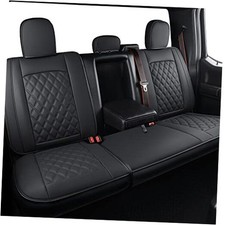 F150 Faux Leather Seat Covers Fit for 2015-2024 2025 2015-2026 Rear Black