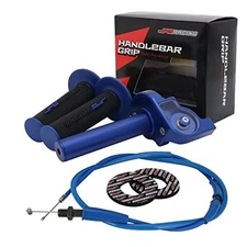  Motorcycle Throttle Assembly,7/8" 22mm Quick Twist Throttle Grips Normal Blue