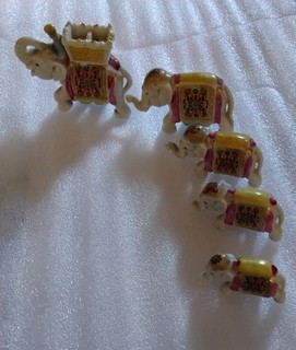 1930's vintage wade elephant train set of 5