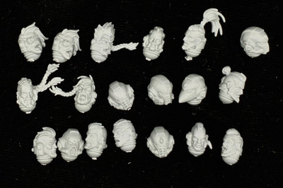 Warhammer 40K Space Wolves Space Wolf Grey Hunters Heads Ersatzteile