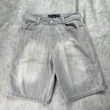 Vintage Southpole Jean Shorts Mens 36 Faded Gray Y2K Baggy Streetwear Jort Loose