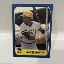 1986 Fleer Update Barry Bonds Rookie Card (RC) #U-14 NM-MT Condition . rookie card picture