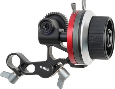FOTGA Mini Follow Focus with A/B Stops & 15mm Rod Clamp