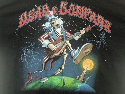 Liquid Blue Mens T-shirt Black Grateful Dead ''High Steppin Over America'' #6918
