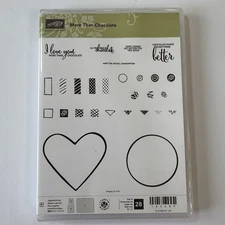 Stampin Up More Than Chocolate I Love You Heart Cling Clear Stamps 143689