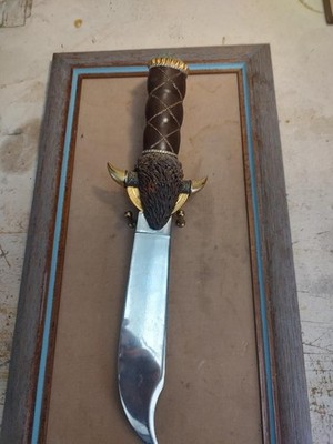 Rare Vintage Original Art Cheyenne Buffalo Knife by Ben Nighthorse Franklin Mint